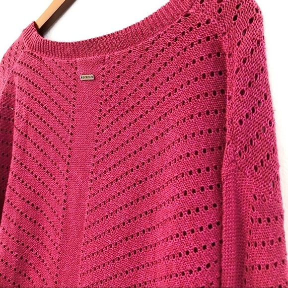 PRANA NWT Ellery Ruffle Hem Knit Pullover Sweater Size Small in Plum Red - Picture 9 of 12
